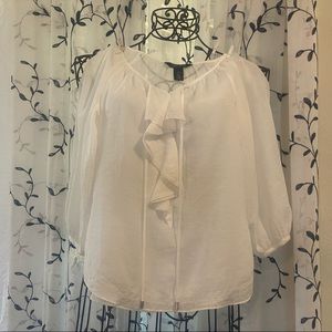 White House Black Market Peasant Style Blouse